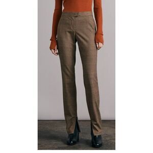 NWT Rag Bone Dress SlacksBeige Rebecca Plaid Size 6